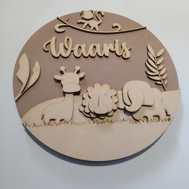 Safari Wonderland Personalized Name Board