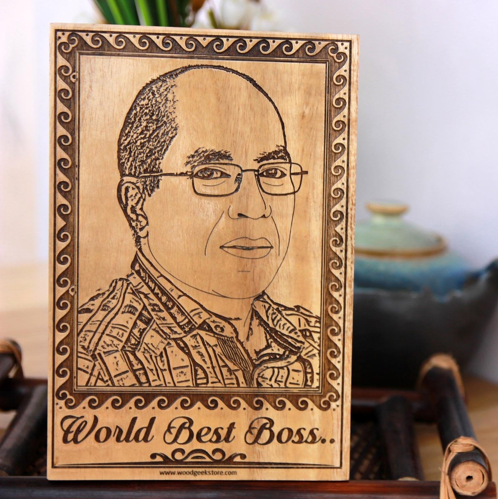 Personalized Engraved Table Top for Boss