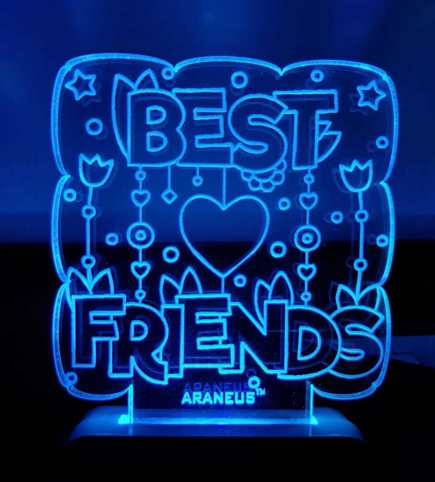 Best Friends 3D Illusion LED Night Lamp – A Perfect Friendship Gift