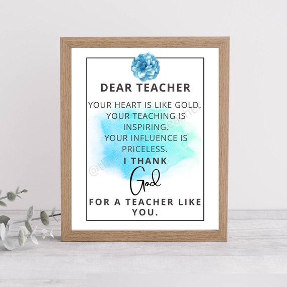 "Thank God for a Teacher Like You" – Teacher Appreciation Gift 🙏📚